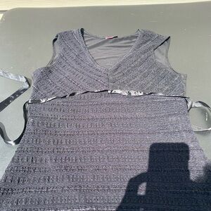 Elegant Black Textured Dress